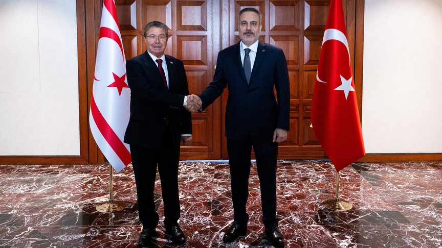 Dışişleri Bakanı Fidan, KKTC Başbakanı Üstel ile Ankara'da görüştü