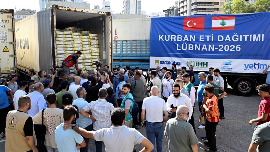 Türkiye'den Lübnan'daki ihtiyaç sahiplerine 280 ton kurban eti yardımı