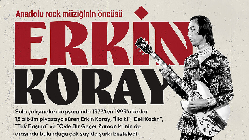 Özgün tarzıyla Türk müziğine yön veren Erkin Koray haber görseli