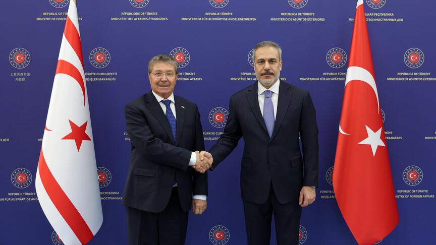 KKTC Başbakanı Üstel'den Dışişleri Bakanı Fidan'a teşekkür haber görseli