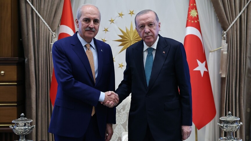 Cumhurbaşkanı Erdoğan, TBMM Başkanı Kurtulmuş'u kabul etti haber görseli