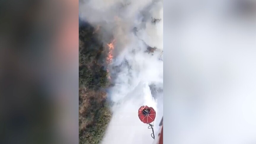 Balıkesir'in Sındırgı ilçesinde ormanlık alandaki yangına müdahale ediliyor haber görseli