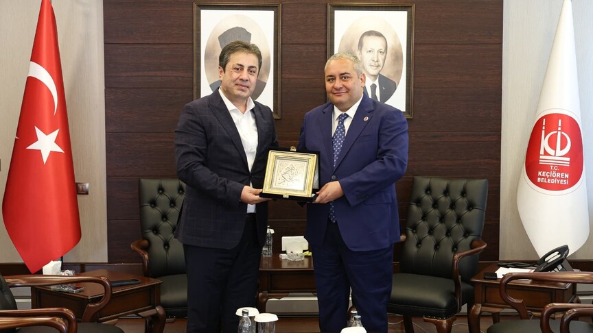 MİKSEN Genel Başkanı Çiçek, Keçiören Belediye Başkanı Özarslan'ı ziyaret etti haber görseli