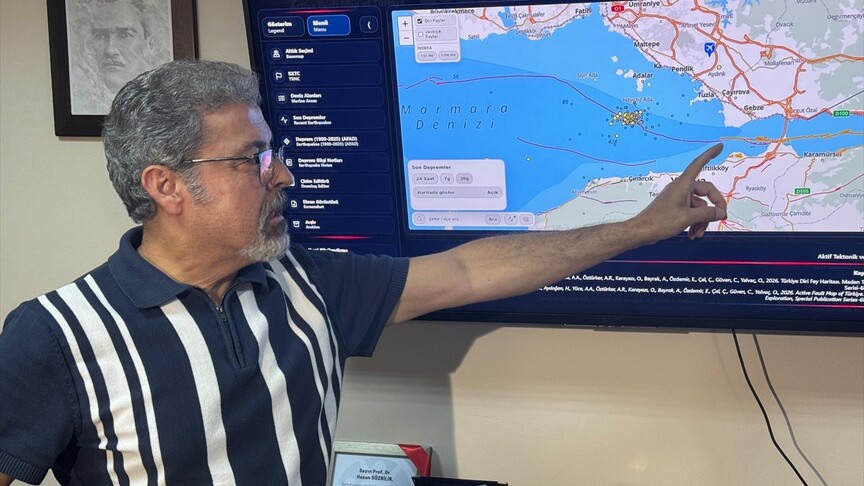 Marmara Denizi'ndeki sarsıntılar Adalar Fayı'nın kolları üzerinde gerçekleşmiş haber görseli
