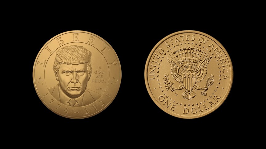 ABD'de bağımsızlığın 250. yılı anısına Trump portreli 1 dolarlık madeni para basıldı haber görseli
