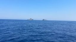 AA, Girne a&ccedil;ıklarında batan gemiye ilişkin arama kurtarma &ccedil;alışmalarını TCG Alemdar'da g&ouml;r&uuml;nt&uuml;ledi