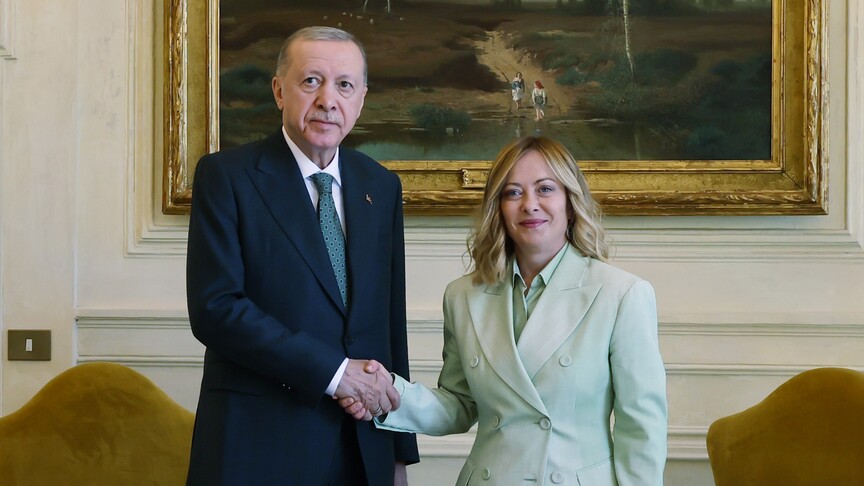 İtalya Başbakanı Meloni, Cumhurbaşkanı Erdoğan'ın tebrik mesajından memnuniyet duyduğunu belirtti haber görseli