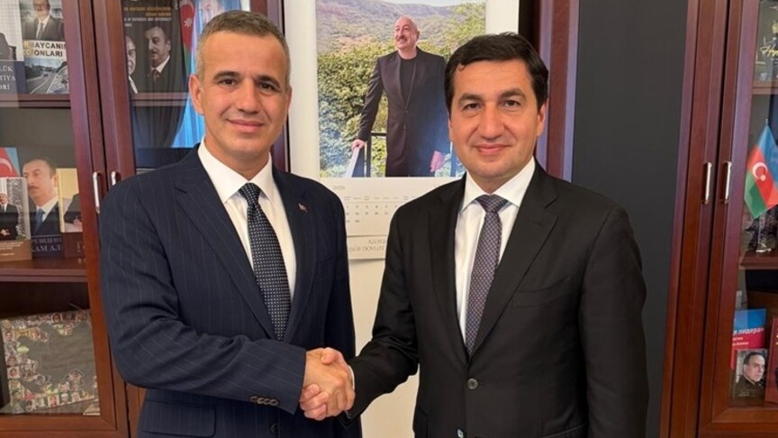 Azerbaycan Cumhurbaşkanı Müşaviri Hacıyev, İletişim Başkan Yardımcısı Pirinççi'yi kabul etti haber görseli
