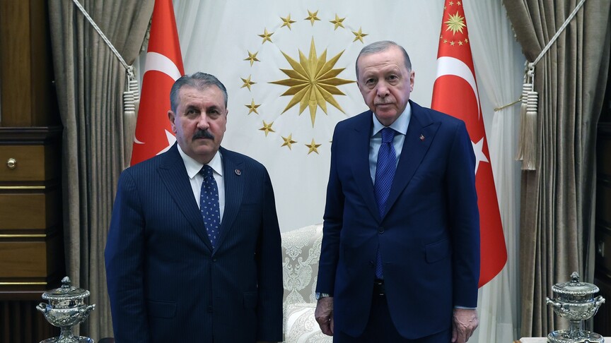 Cumhurbaşkanı Erdoğan, BBP Genel Başkanı Destici'yi kabul etti haber görseli