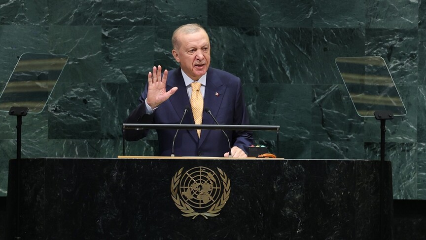 Filistin’in BM Daimi Temsilciliği, Cumhurbaşkanı Erdoğan'ın BM 81. Genel Kurulu'ndaki konuşmasını paylaştı haber görseli