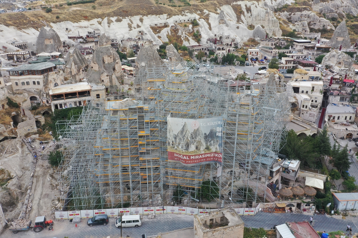Kapadokya'da 5 peribacasının restorasyonunda sona gelindi 1 Kapadokya'da 5 peribacasının restorasyonunda sona gelindi