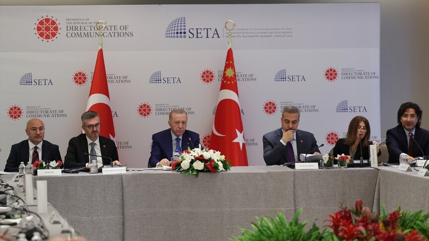Cumhurbaşkanı Erdoğan, ABD'li düşünce kuruluşu temsilcileriyle bir araya geldi haber görseli
