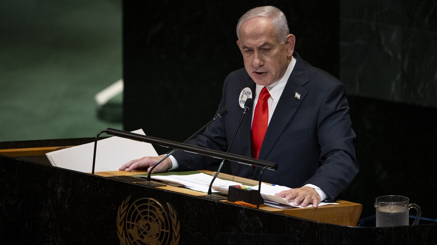Netanyahu'nun BM Genel Kurul konuşması sırasında pek çok ülke temsilcisi kendisini protesto ederek salonu terk etti haber görseli