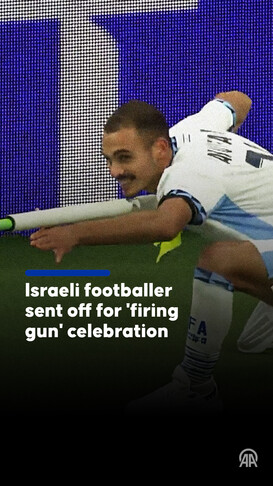 Israeli forward sent off for gun gesture after Nations League equalizer
