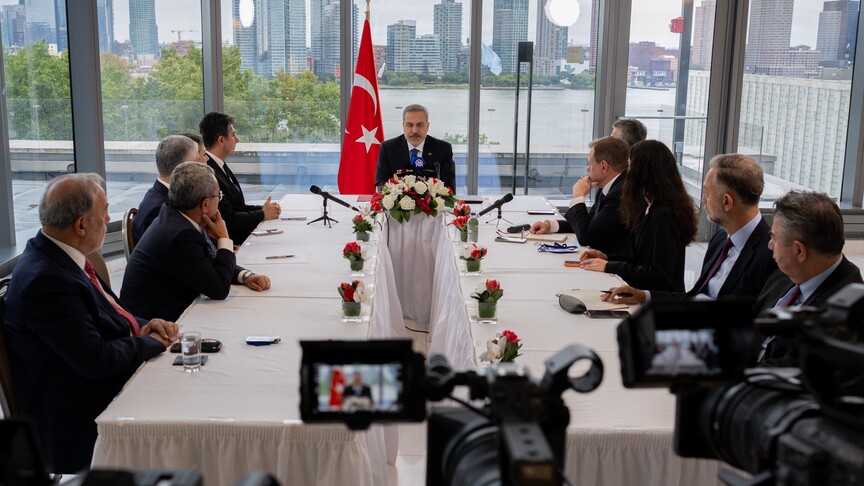 Fidan  Turqia promovoi dialogun mbi konfliktin dhe diplomacinë mbi krizën në Asamblenë e Përgjithshme të OKB së