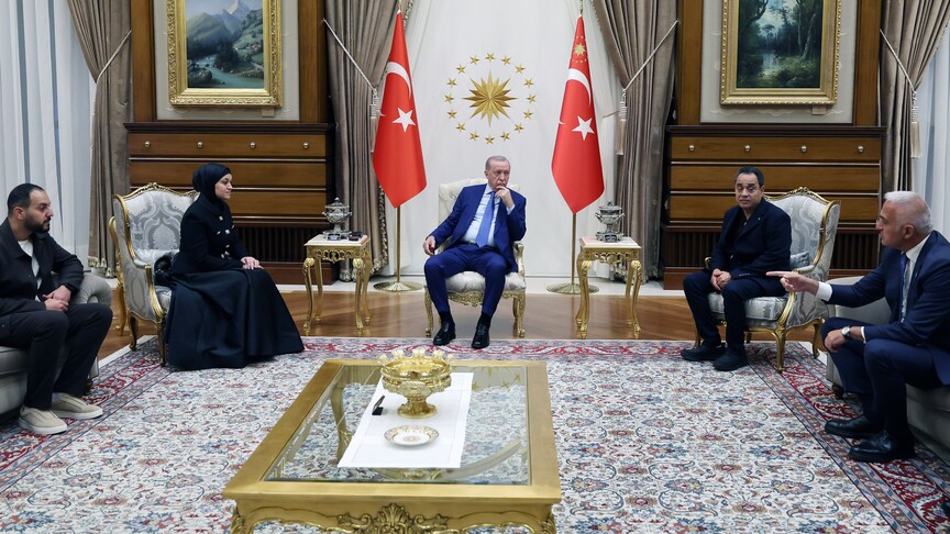 Erdogan meets family of Palestinian girl killed in Gaza ahead of war's third anniversary
