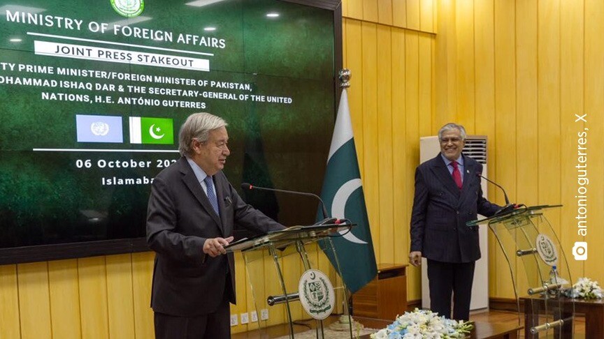 UN chief visits Pakistan-India ceasefire monitoring mission in Islamabad