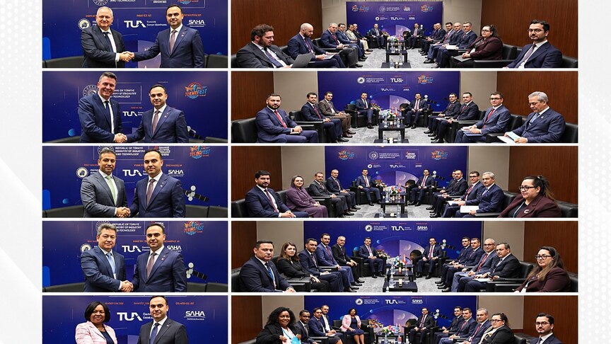 Bakan Kacır 77. Uluslararası Uzay Kongresi'nde mevkidaşlarıyla bir araya geldi