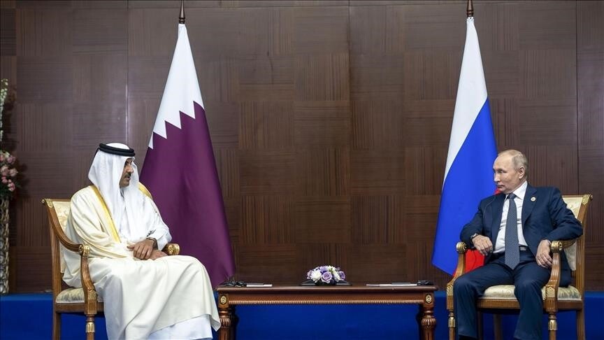 أمير قطر وبوتين يبحثان تطورات الشرق الأوسط وأمن الطاقة