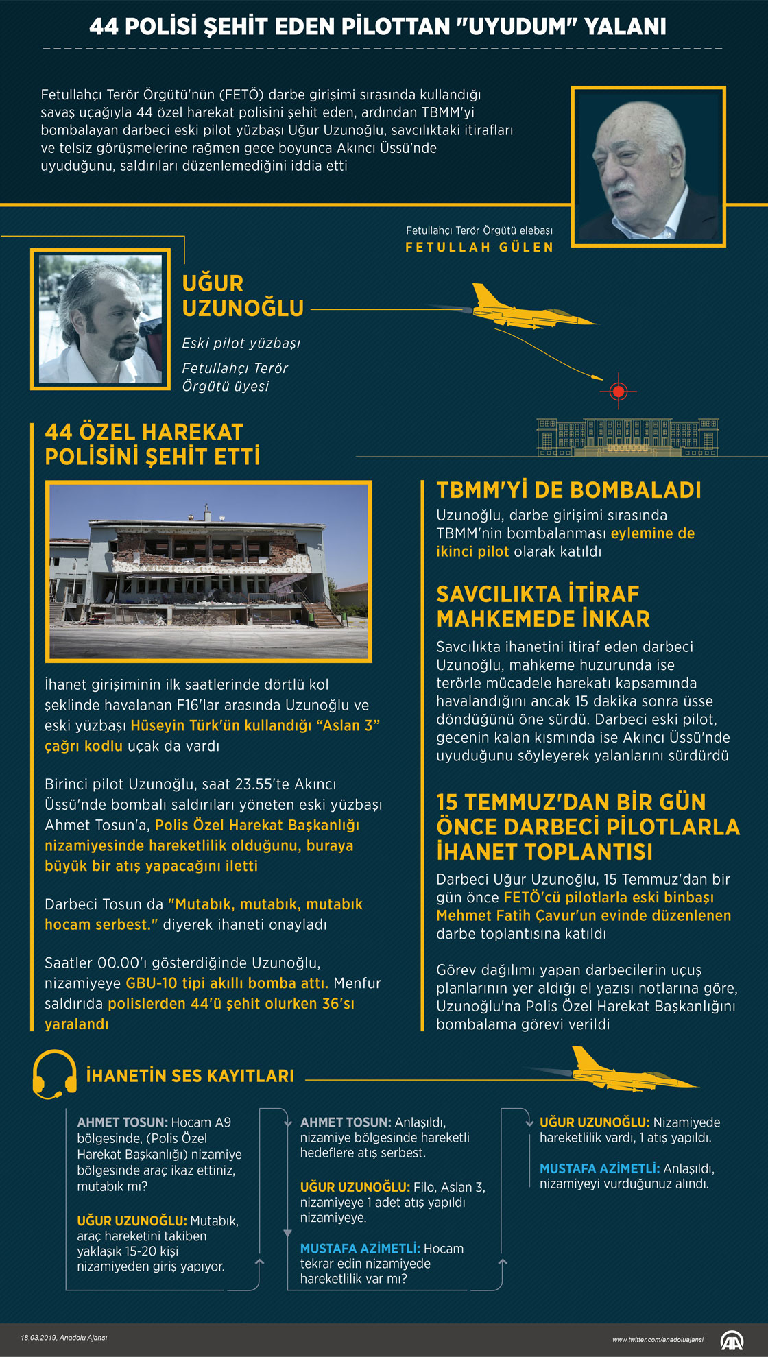 44 polisi şehit eden pilottan "uyudum" yalanı