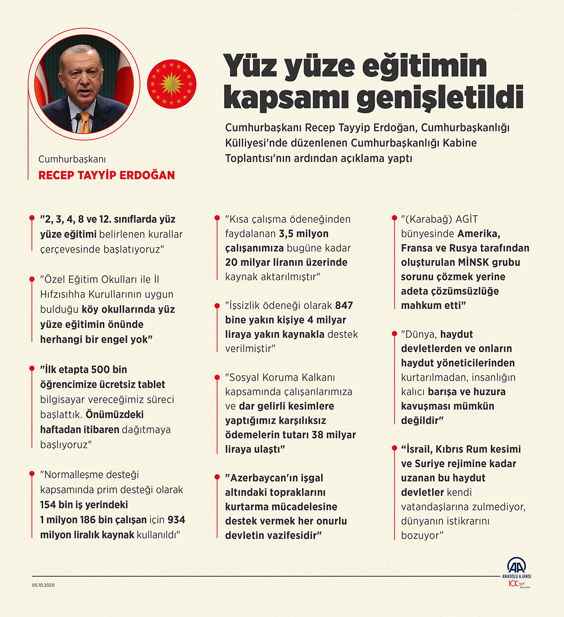 Yüz yüze eğitimin kapsamı genişletildi