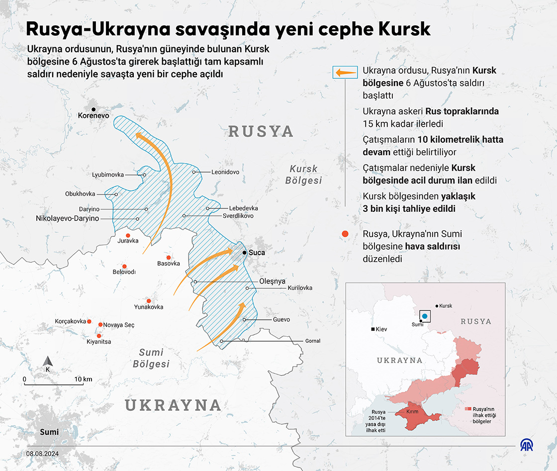 Rusya-Ukrayna savaşında yeni cephe Kursk