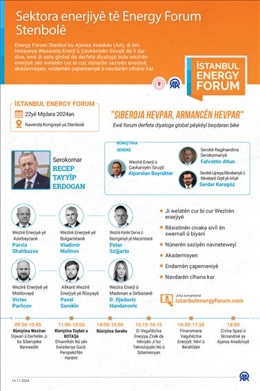 Sektora enerjiyê tê Energy Forum Stenbolê