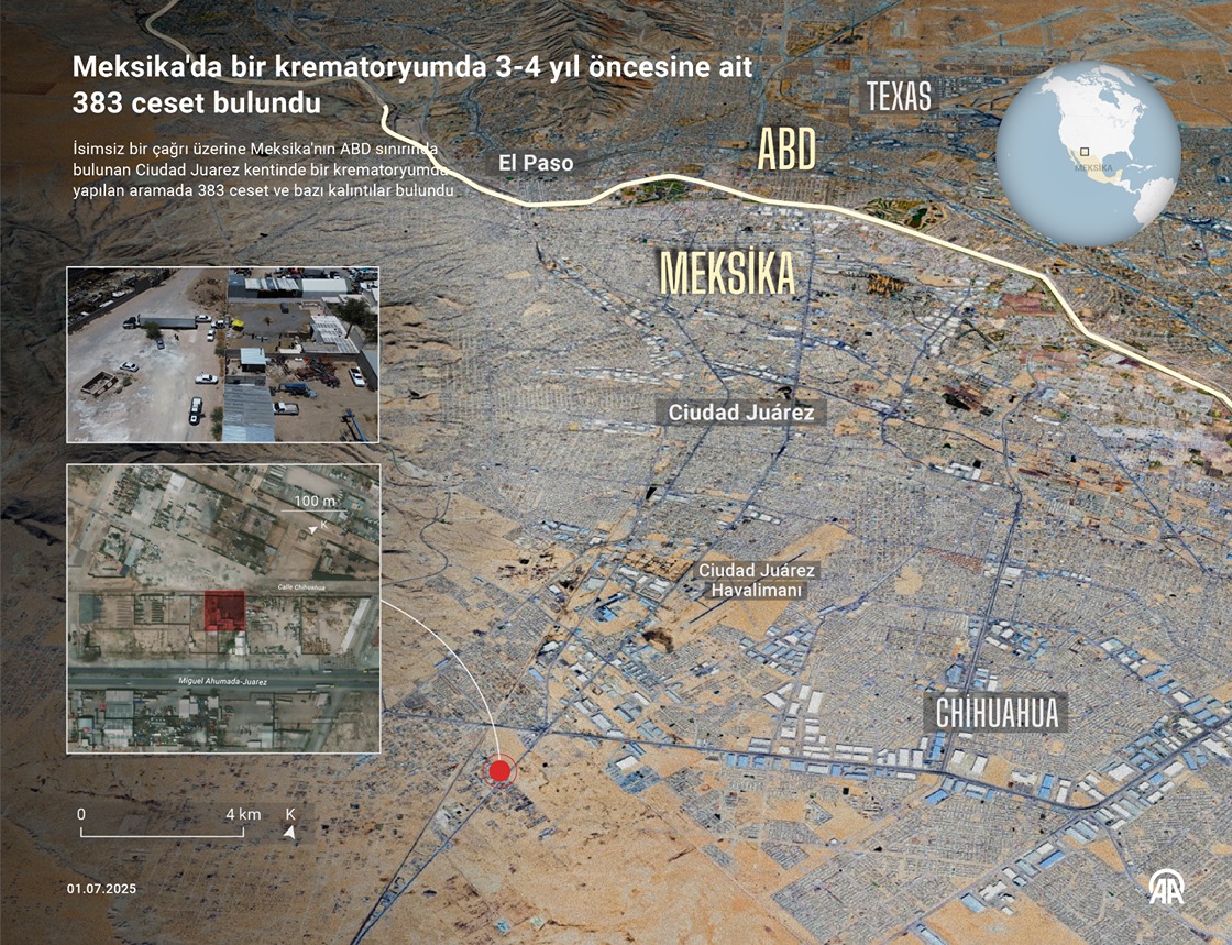 Meksika'da bir krematoryumda 3-4 yıl öncesine ait 383 ceset bulundu