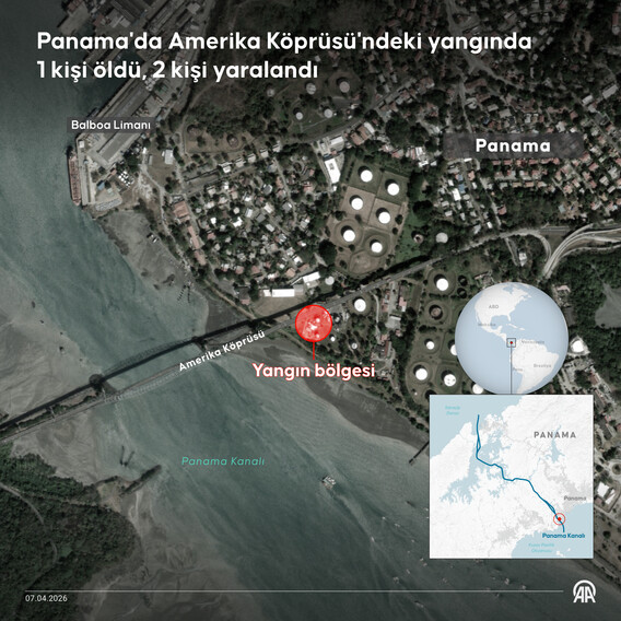 Panama'da Amerika Köprüsü'ndeki yangında 1 kişi öldü, 2 kişi yaralandı