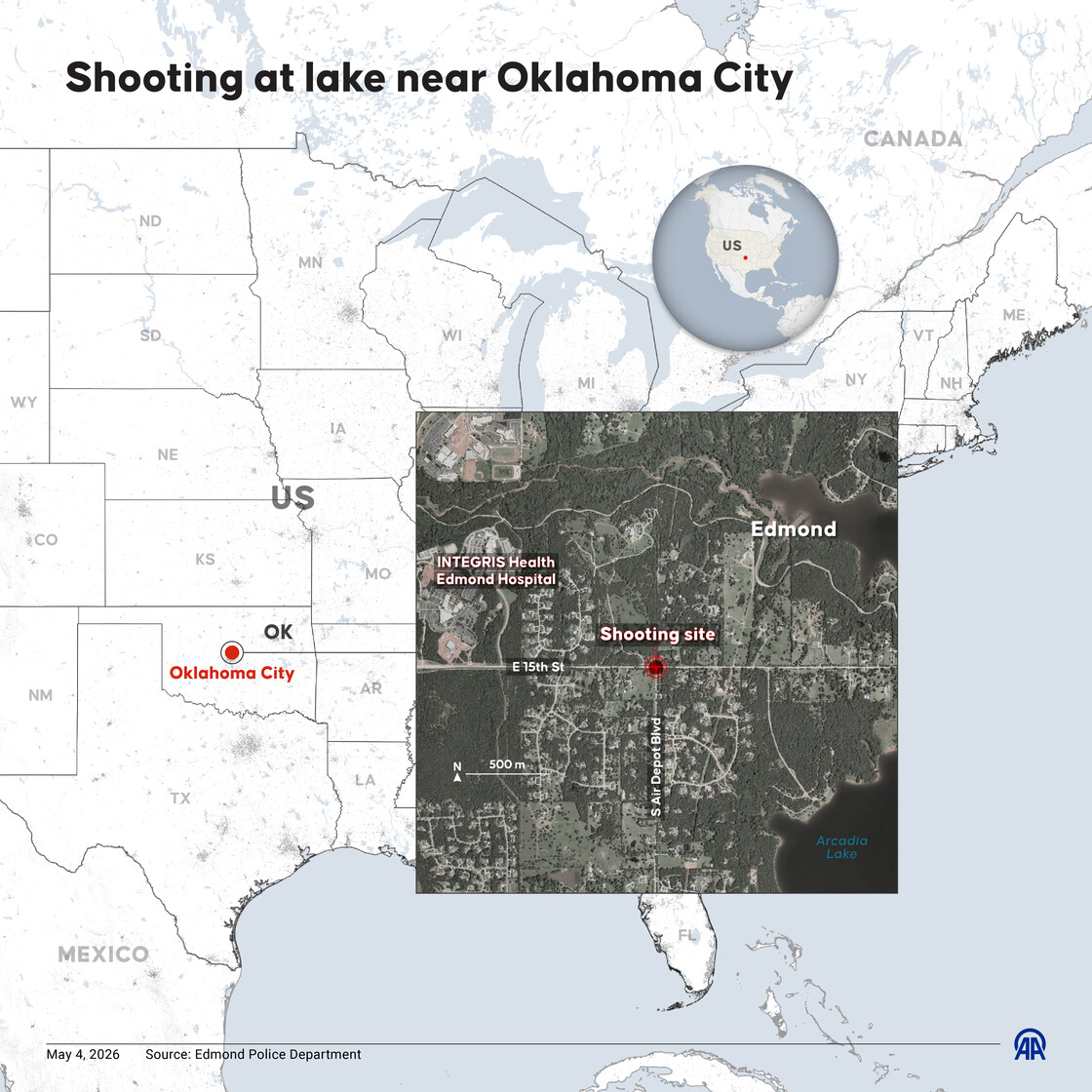 Shooting at lake near Oklahoma City