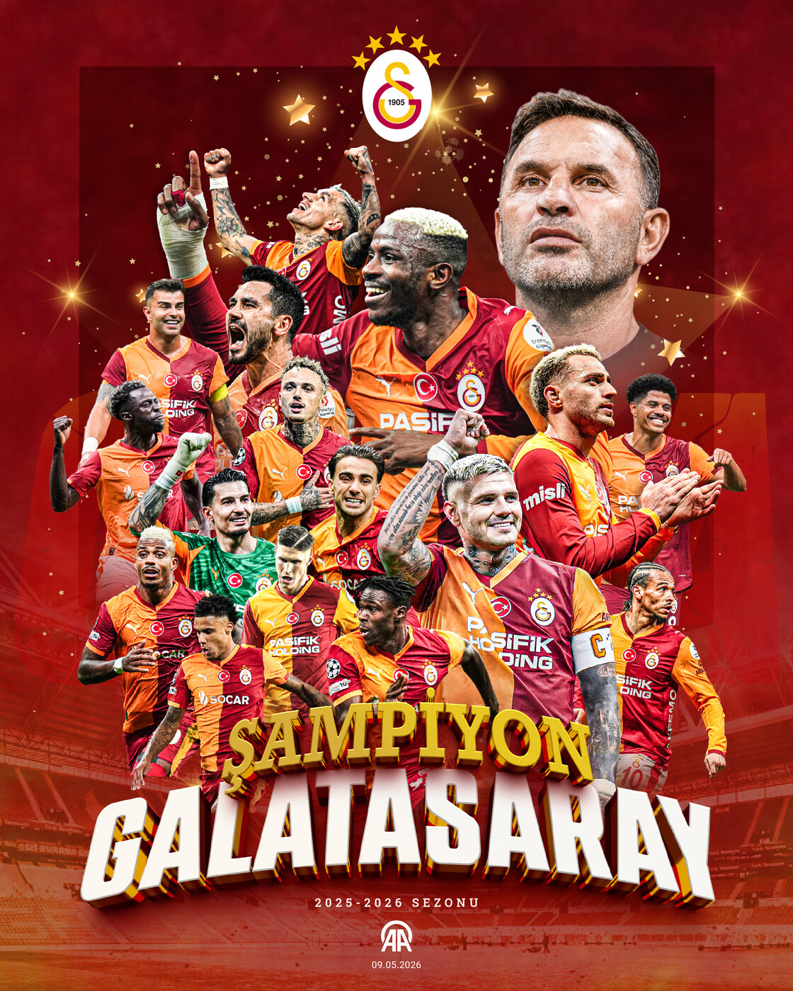 Süper Lig'de Şampiyon Galatasaray
