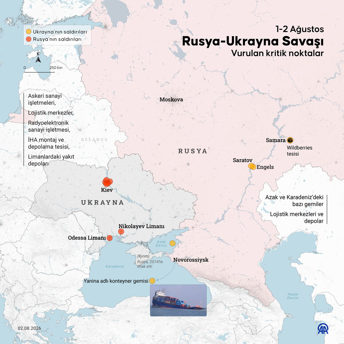 Rosatom: Karadeniz’de İHA saldırısına uğrayan konteyner gemisi battı