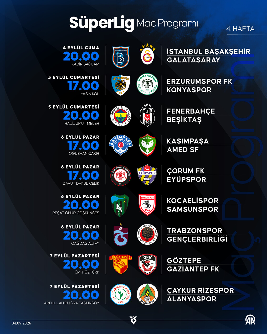 Süper Lig Maç Programı