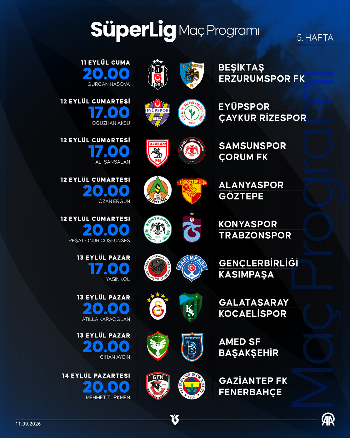 Süper Lig Maç Programı