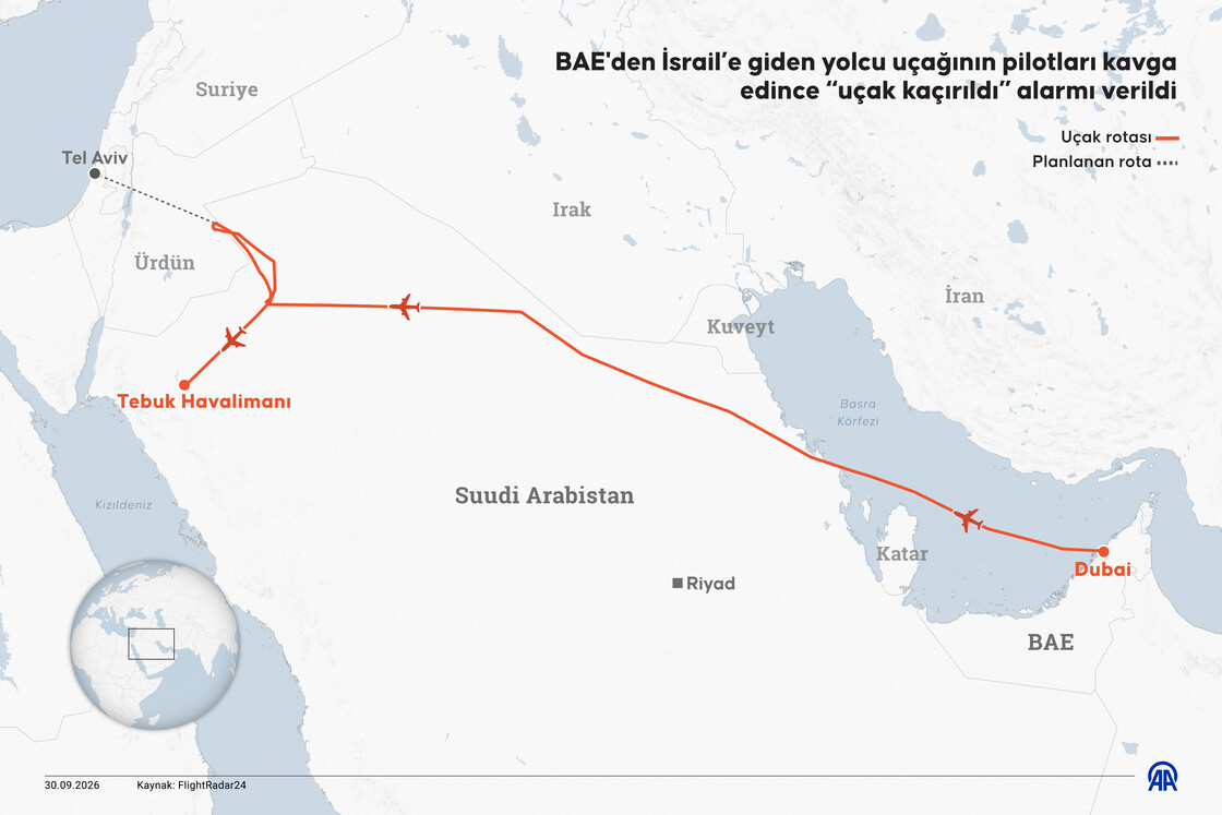 BAE’den İsrail’e giden yolcu uçağının pilotları kavga edince “uçak kaçırıldı” alarmı verildi