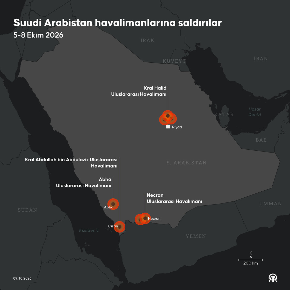Suudi Arabistan havalimanlarına saldırılar