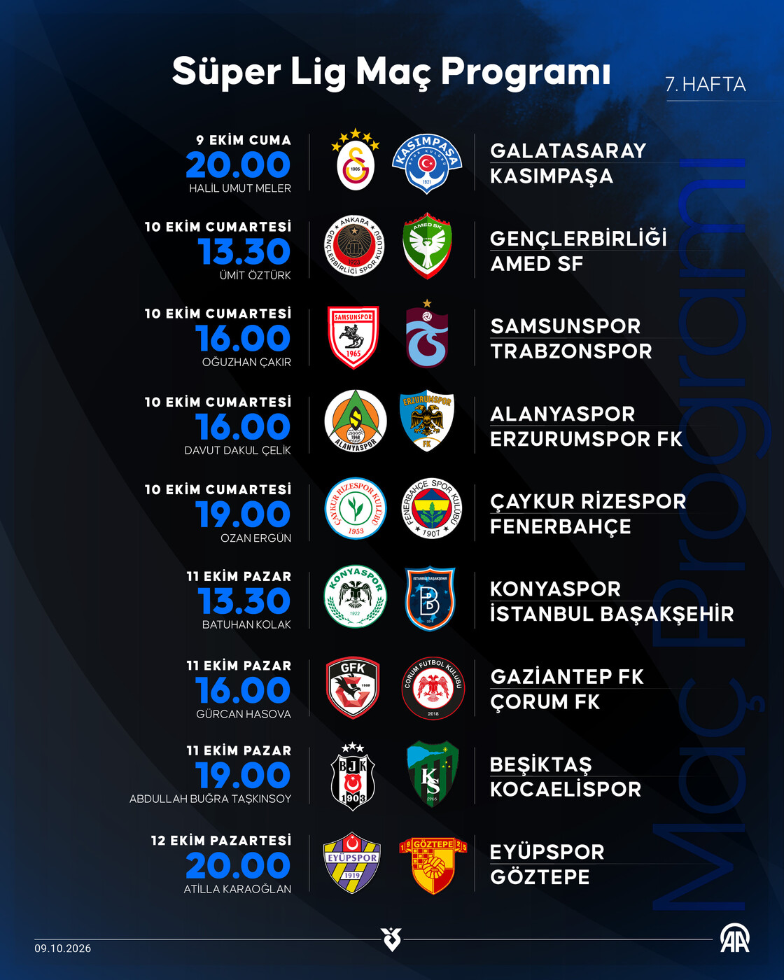 Süper Lig Maç Programı