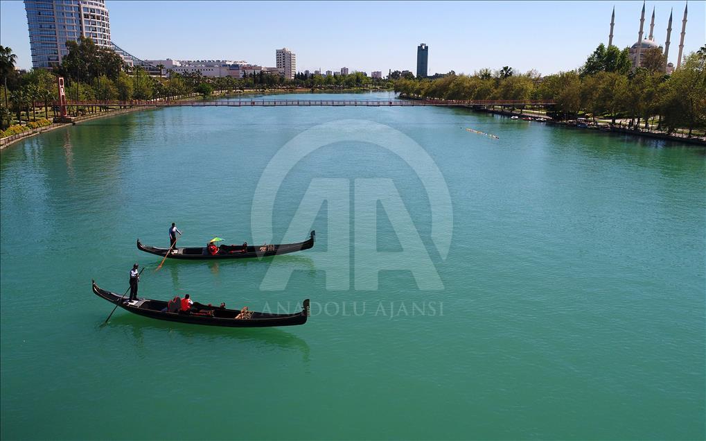 Seyhan Nehri gökyüzünden görüntülendi 
