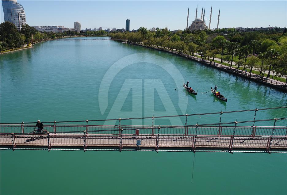 Seyhan Nehri gökyüzünden görüntülendi 