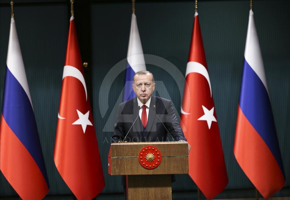Erdogan - Putin mengadakan konferensi pers di Ankara