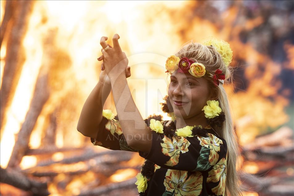 Edirne'de "Kakava ateşi" yandı