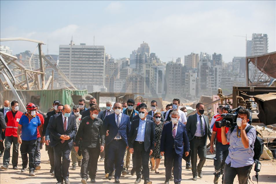 Turkish Vice President Oktay and FM Cavusoglu visit Beirut