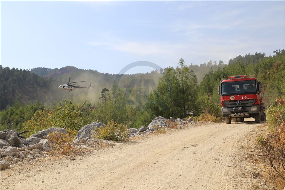 Kahramanmaraş'taki orman yangını sürüyor