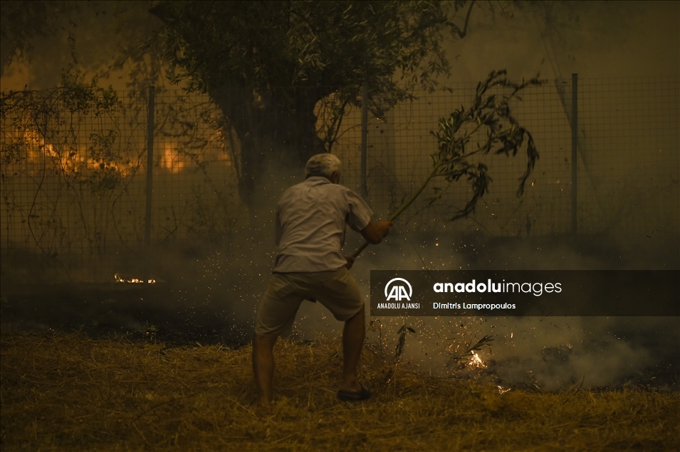 Yunanistan’da orman yangınlarıyla mücadele sürüyor