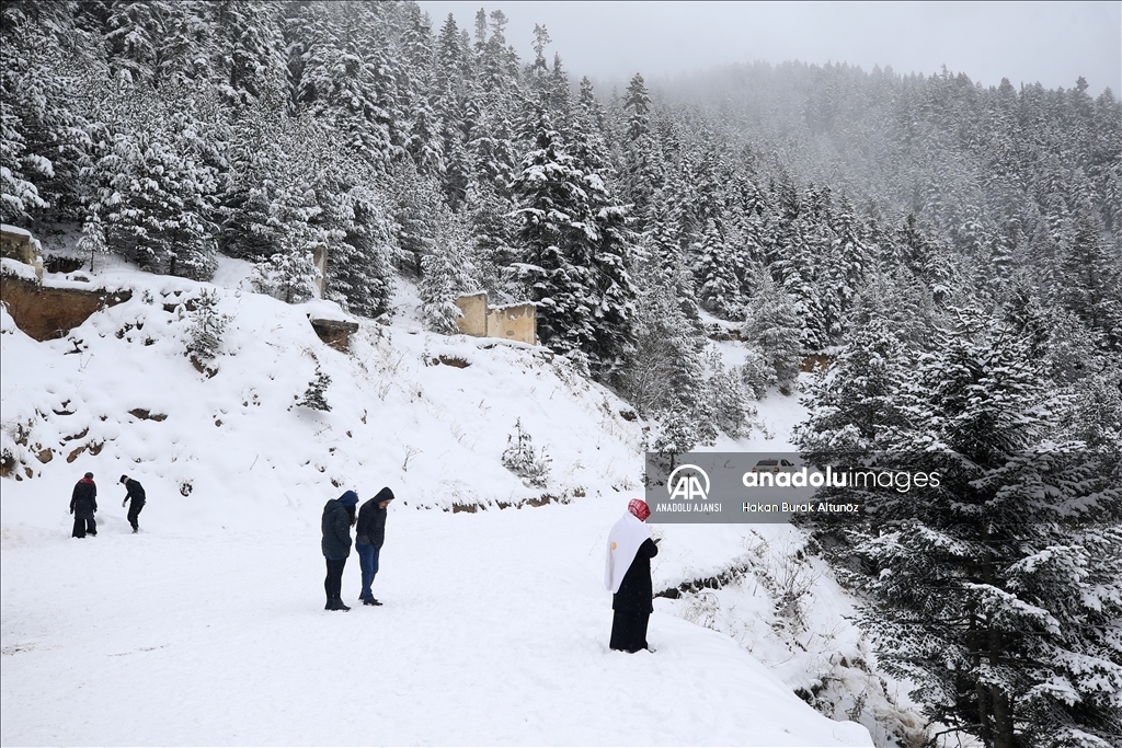 Zigana Dağı'nda kar ve sis etkili oluyor