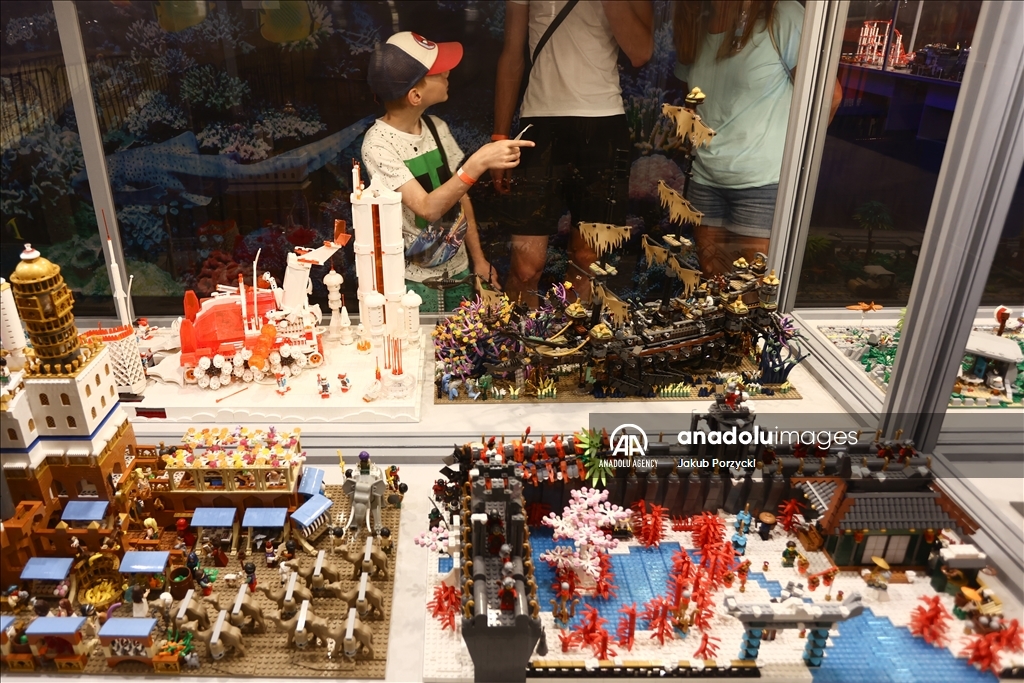 Lego bricks building exhibition in Poland