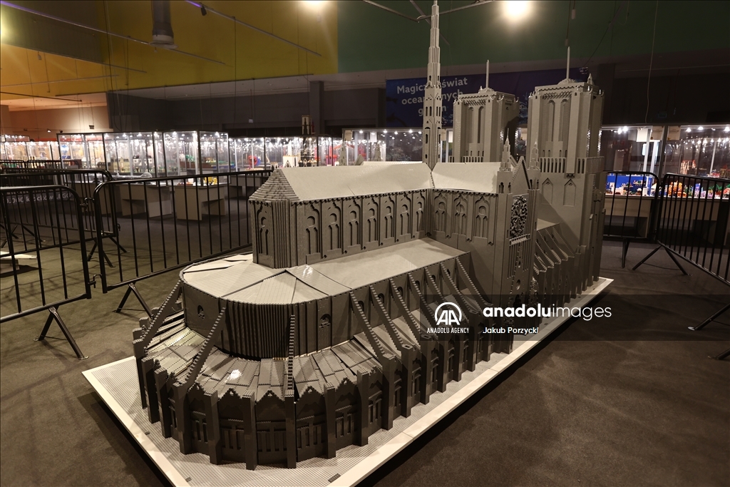 Lego bricks building exhibition in Poland