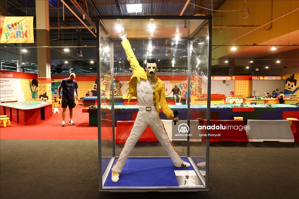 Lego bricks building exhibition in Poland