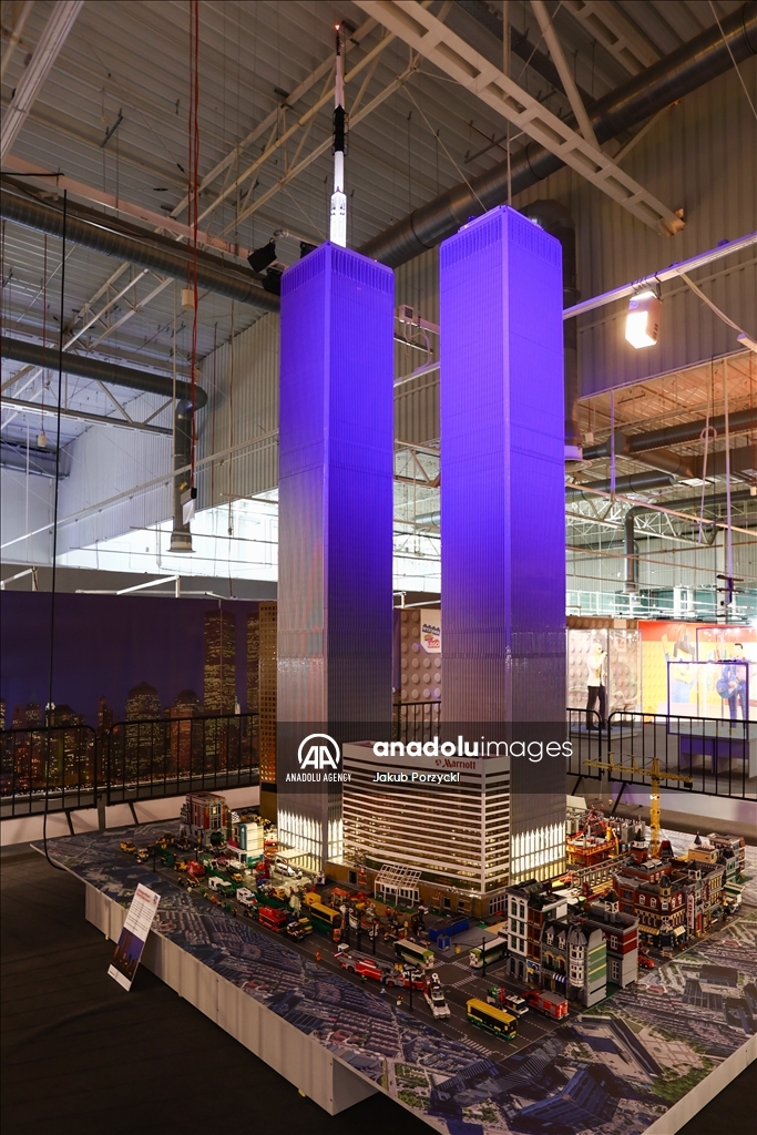 Lego bricks building exhibition in Poland