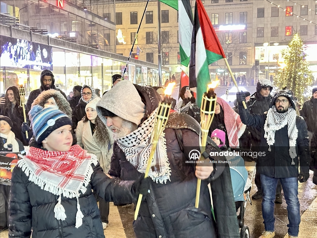 للتظاهر دعما لغزة.. مئات السويديين يلغون احتفالات رأس السنة